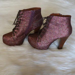 Glitter Bootie Pumps